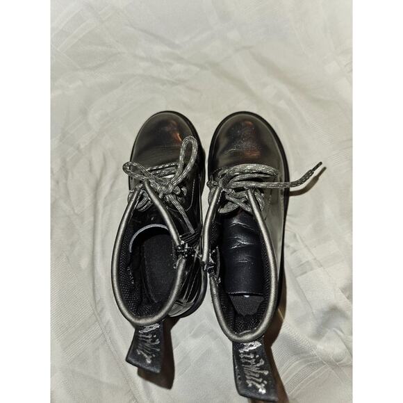 Dr Martens Boots Kids Size 3 Metallic Gray - Picture 4 of 10